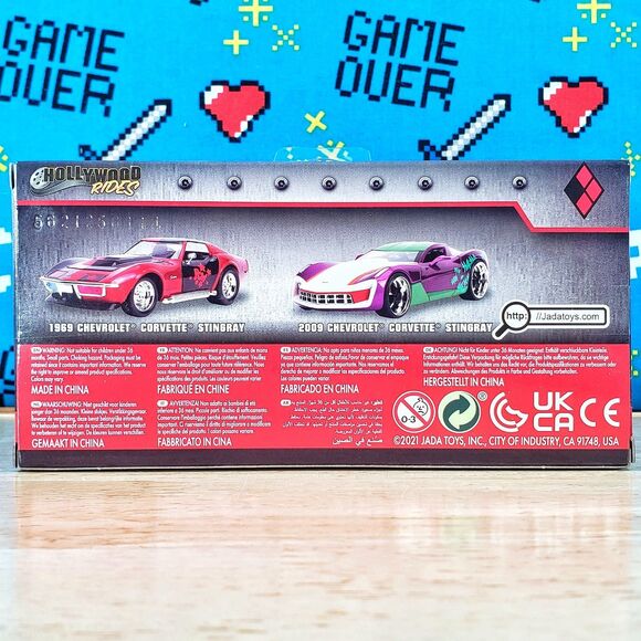 Jada DC Universe Harley Quinn 1969 Chevrolet Corvette Stingray 1:32 Collectible - Picture 6 of 11